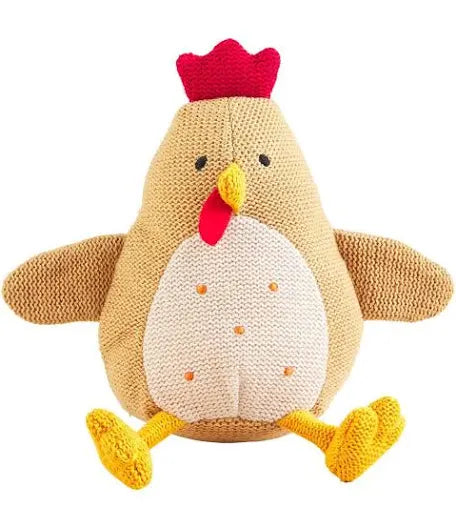 Mudpie Chicken Knit Rattle