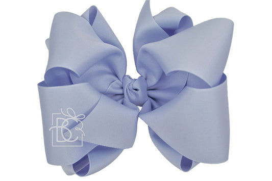 Beyond Creations Multi Loop Grosgrain Bow on Clip Huge 5.5 Inch - light blue