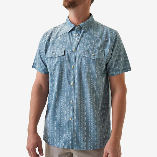 Burlebo Ranch Sage Performance Men's Button Up Short Sleeve