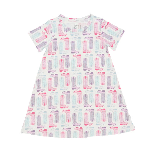 Hamner Hill x Petite Paloma Tulip Boots Bamboo Girls Dress