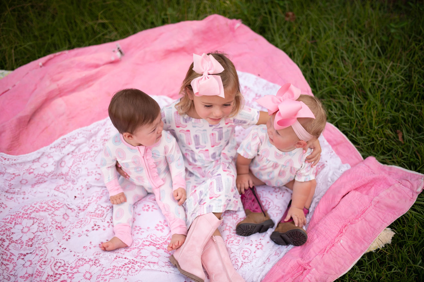 Hamner Hill x Petite Paloma Tulip Boots Bamboo Girls Dress