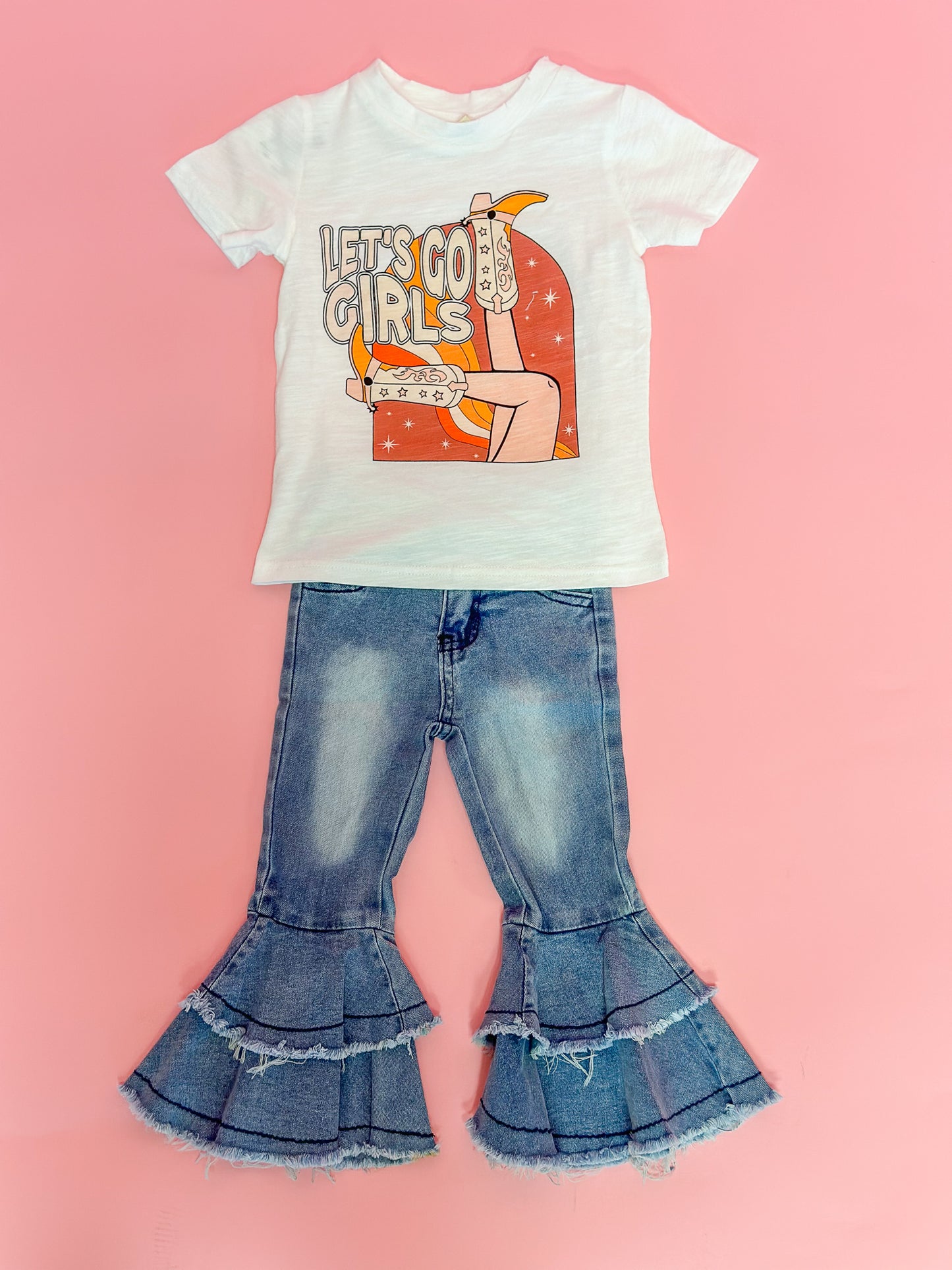 Double Bell Blue Jean Girls Bell Bottoms