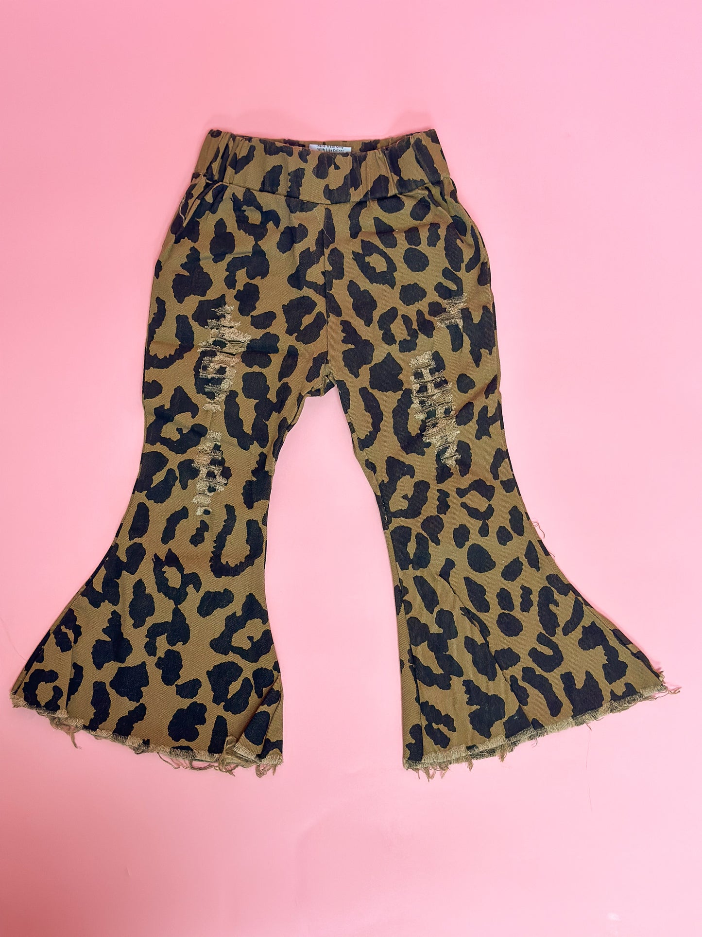 Cheetah Print Girls Bell Bottoms