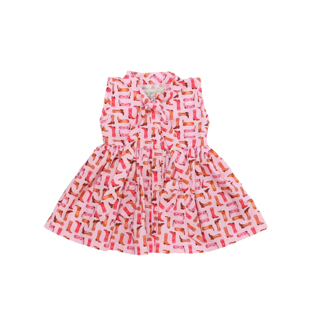 Bettie Boots Bow Twirl Toddler Girls Dress