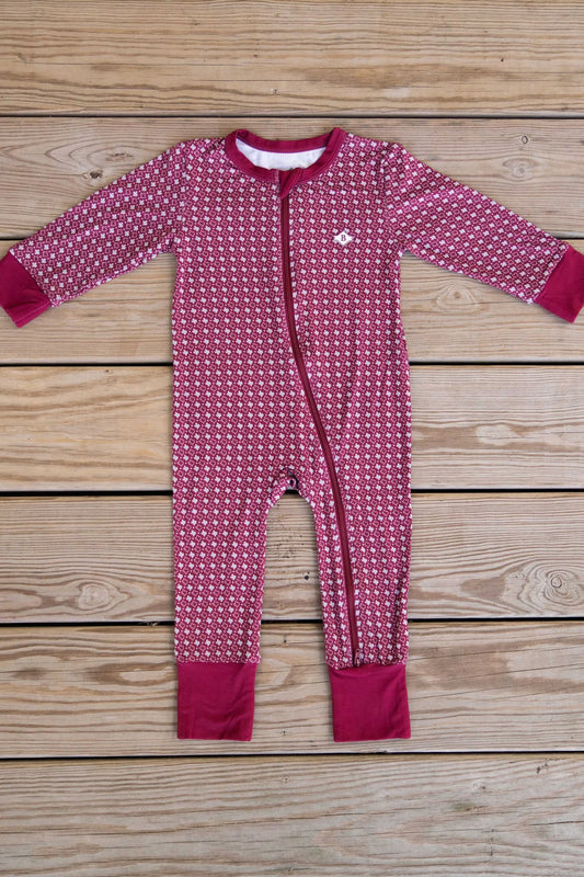 Burlebo Maroon Gig Em Texas A&M Zip Bamboo Onesie