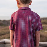 Burlebo Maroon Texas Gig ‘Em Performance Boys Polo Shirt