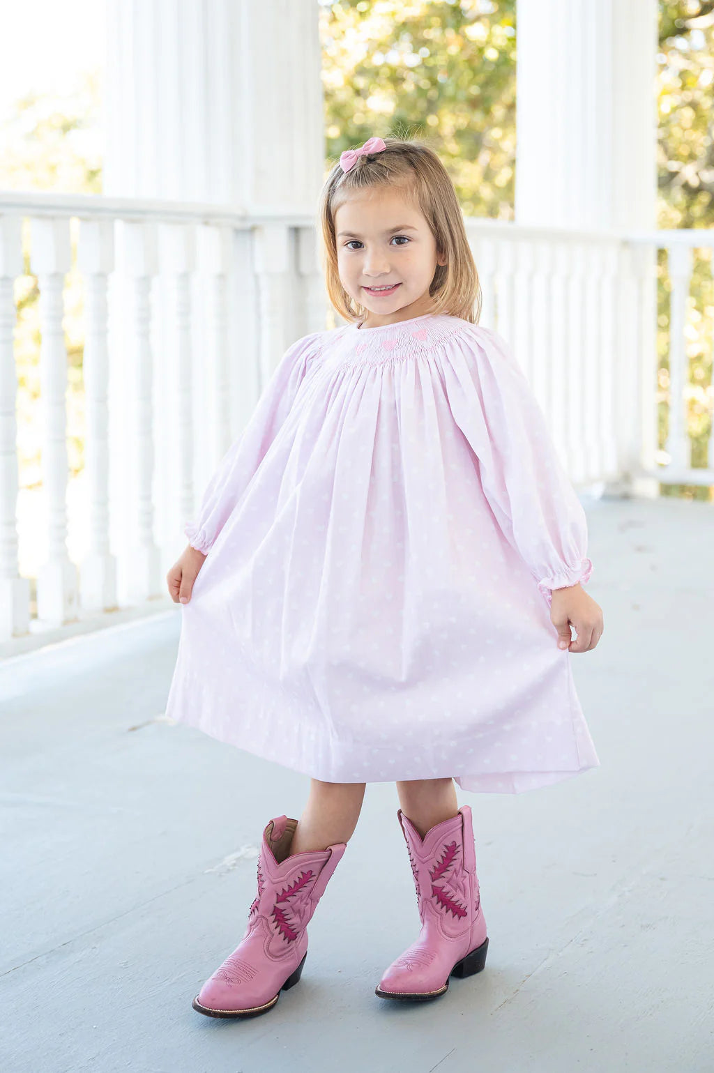 Ruth & Ralph Pink Hearts Helen Girls Dress