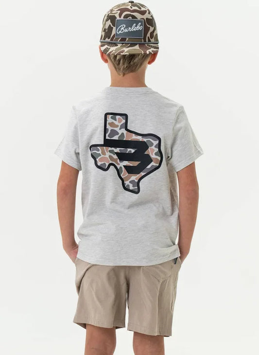 Burlebo Texas - Heather Ash Grey Boys Shirt