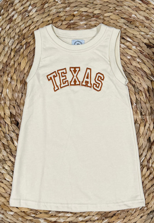 Texas Longhorn Cream Gameday Girls Dress