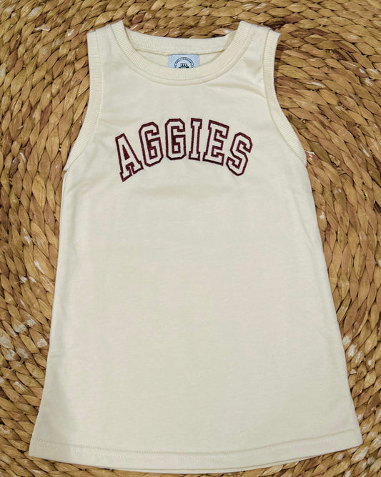 Texas Aggies Maroon Cream Gameday Girls Dress