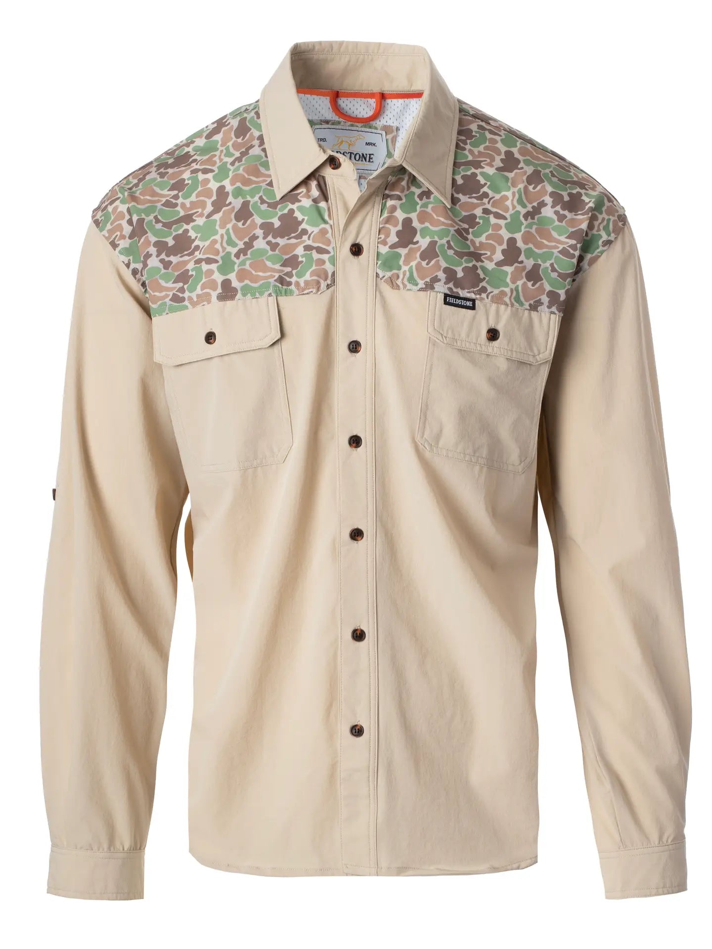 Fieldstone Boys Tan Camo Long Sleeve