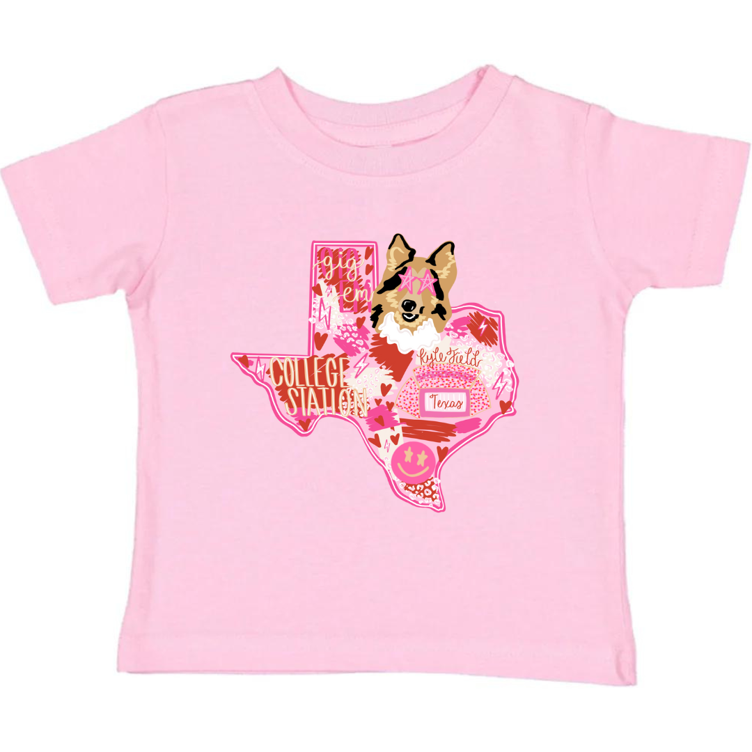 Girls Texas A&M Aggies Pink T Shirt