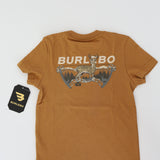 Burlebo Boys Heather Light Brown Bow And Buck Shirt
