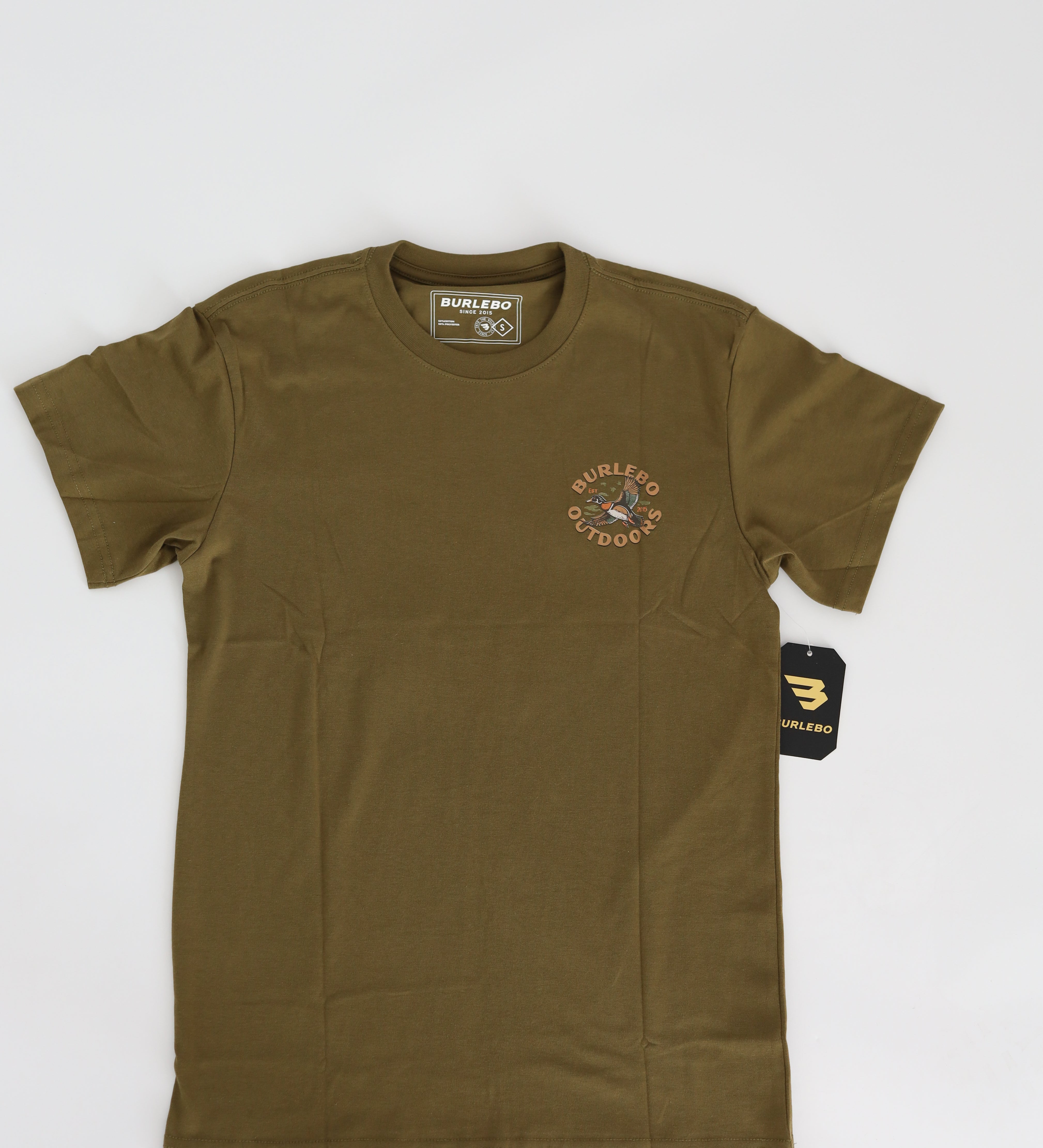 Burlebo Mens Heather Hunter Green Wood Duck Shirt