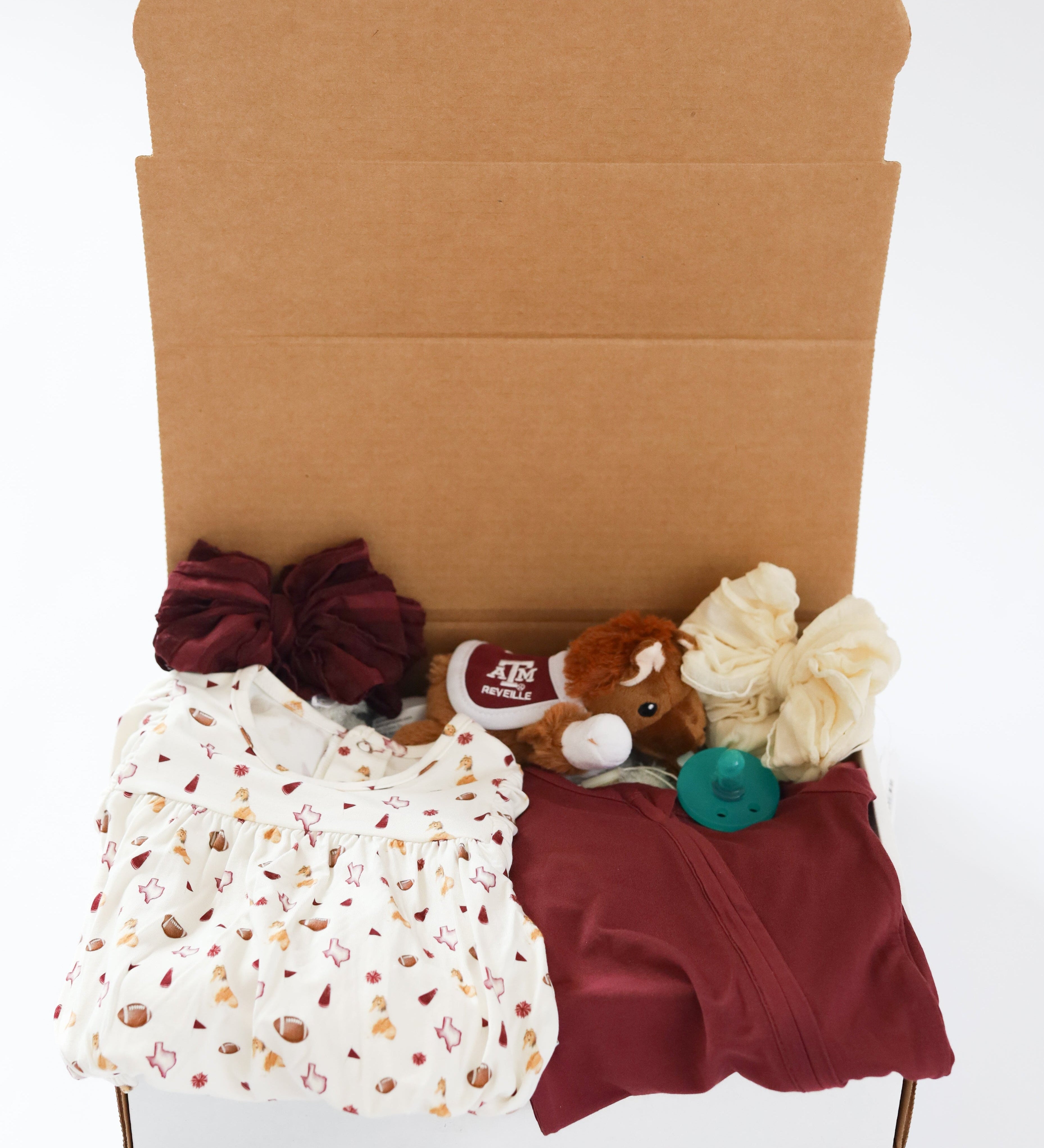 Girls Texas A&M Gig 'Em Newborn Box