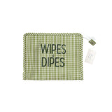 TRVL Green Gingham Wipes and Dipes Roadie Pouch
