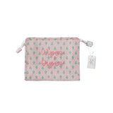 TRVL Petite Fleur Pink Wipes and Dipes Bag