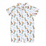 Hollis Baker Boys Blue Boots Romper