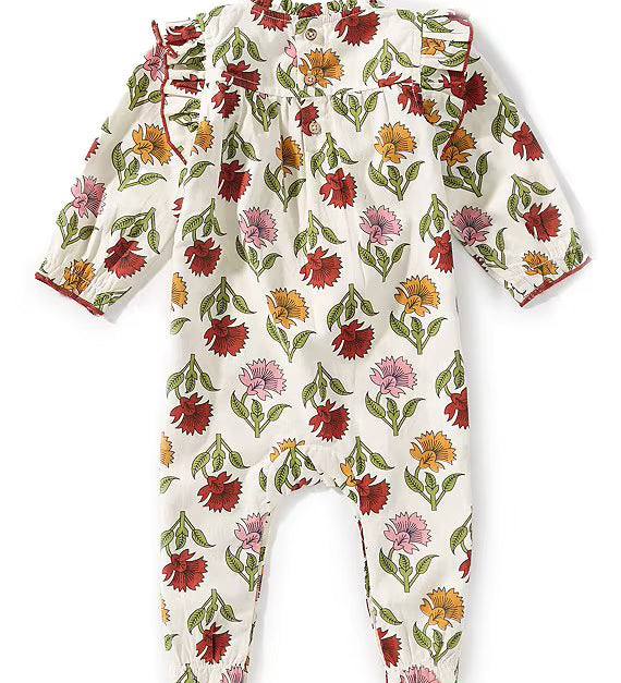 MudPie Girls Multi Floral One Piece
