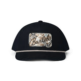 Burlebo Mens Camo Patch Black Hat