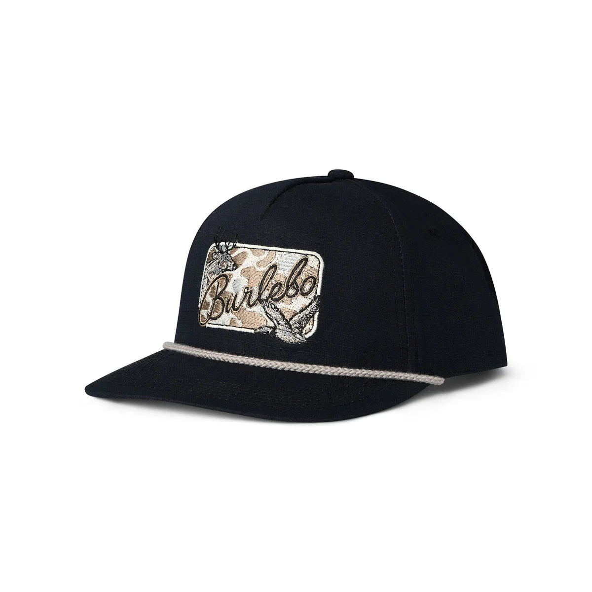 Burlebo Mens Camo Patch Black Hat