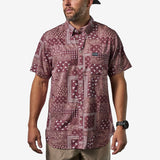 Burlebo Mens A&M Texas Paisley Performance Western Shirt