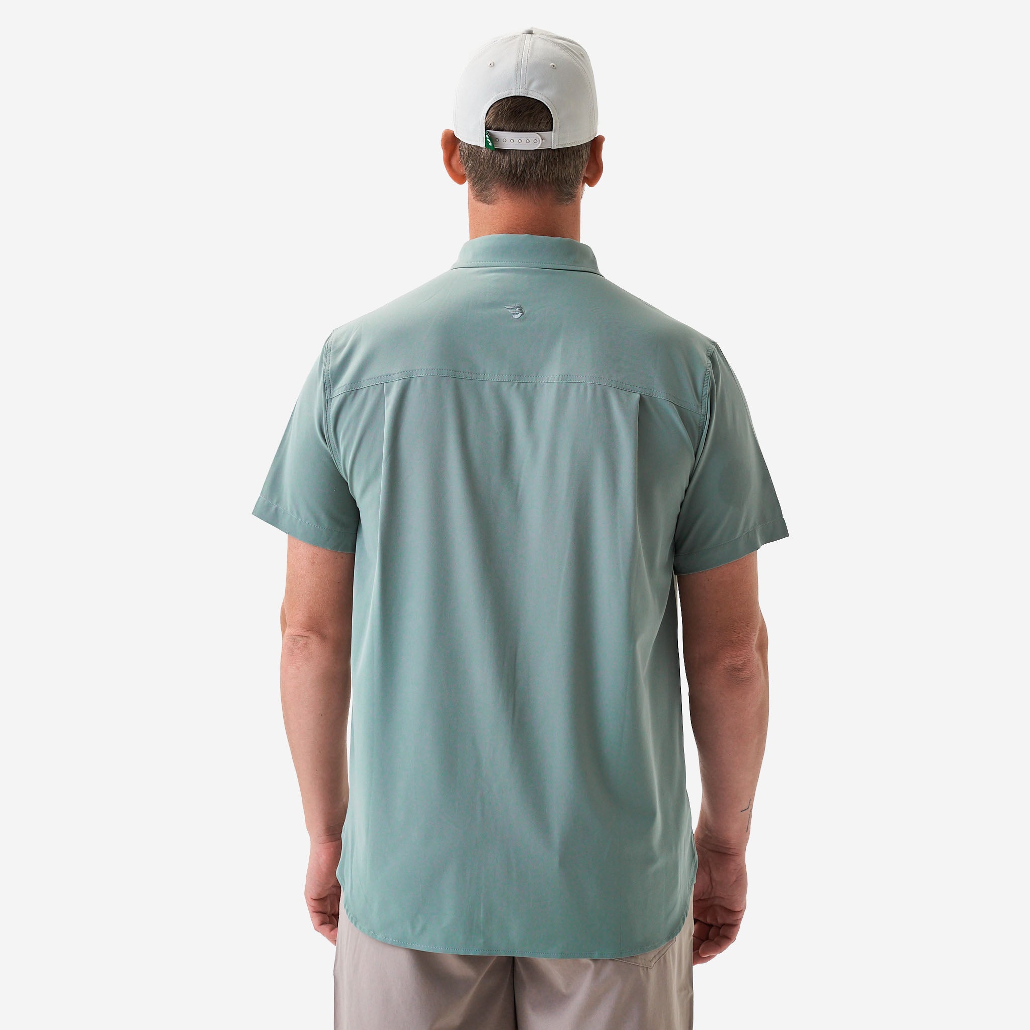 Burlebo Sage Performance Men's Button Up Short Sleeve
