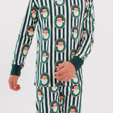 In My Jammers Boys Green Santa Claus Lane Two Piece Set
