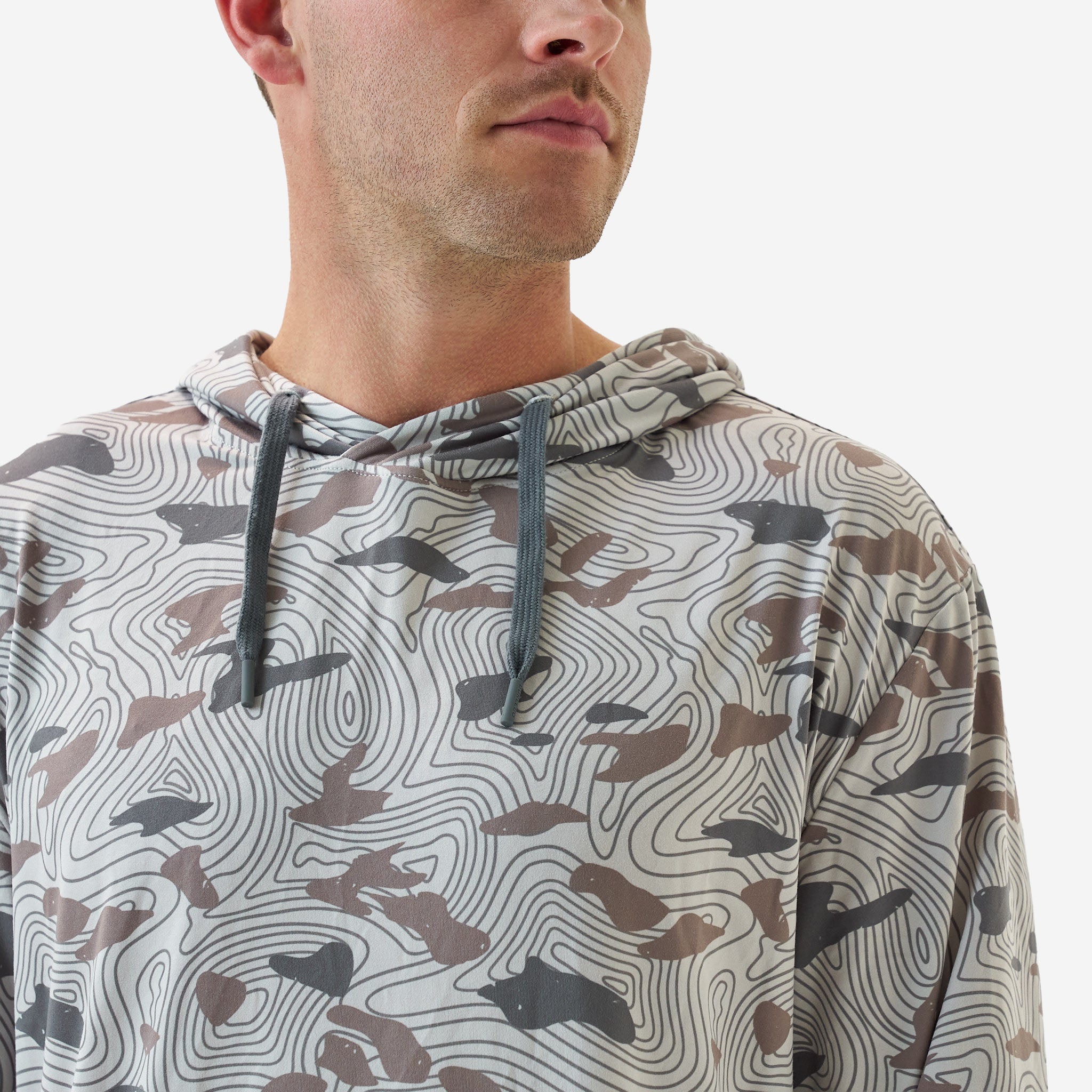Burlebo Topo Desert Camo Performance Men's Pullover