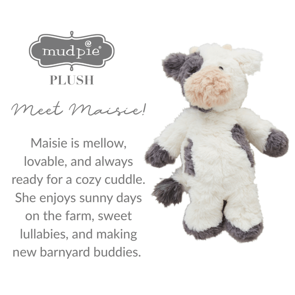 Mud Pie Cow Plush Stuffed Animal Toy