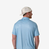 Burlebo Mens Texas Light Blue Performance Polo