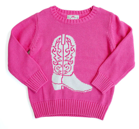 Ruth & Ralph Cowboy Boots Girls Sweater
