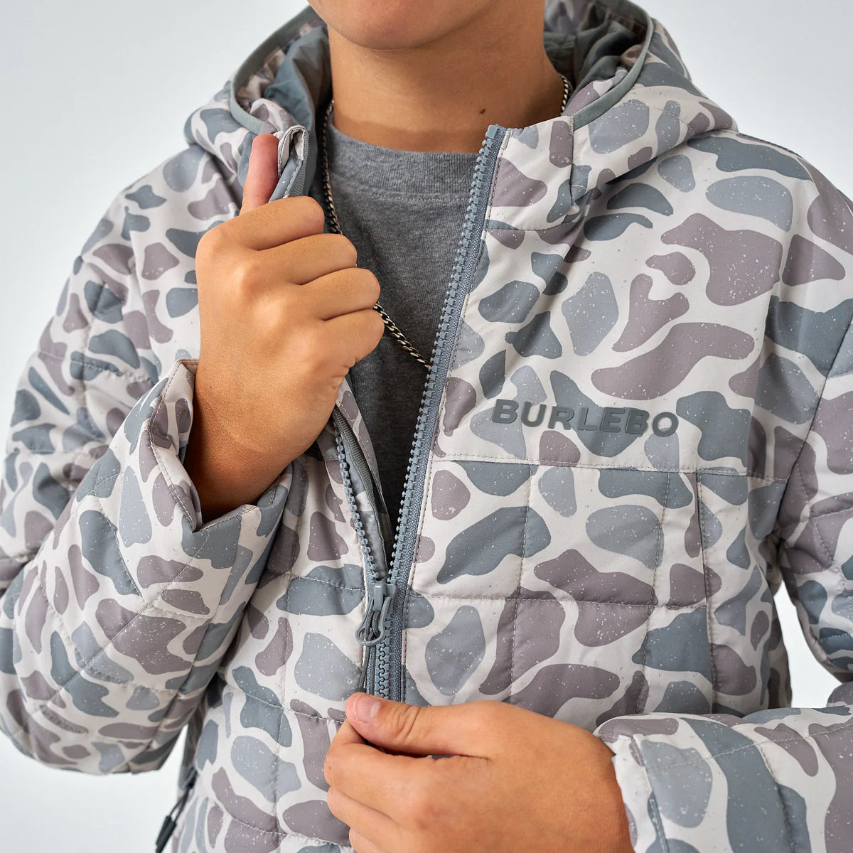 Burlebo Youth Boys Puffer Jacket Camo