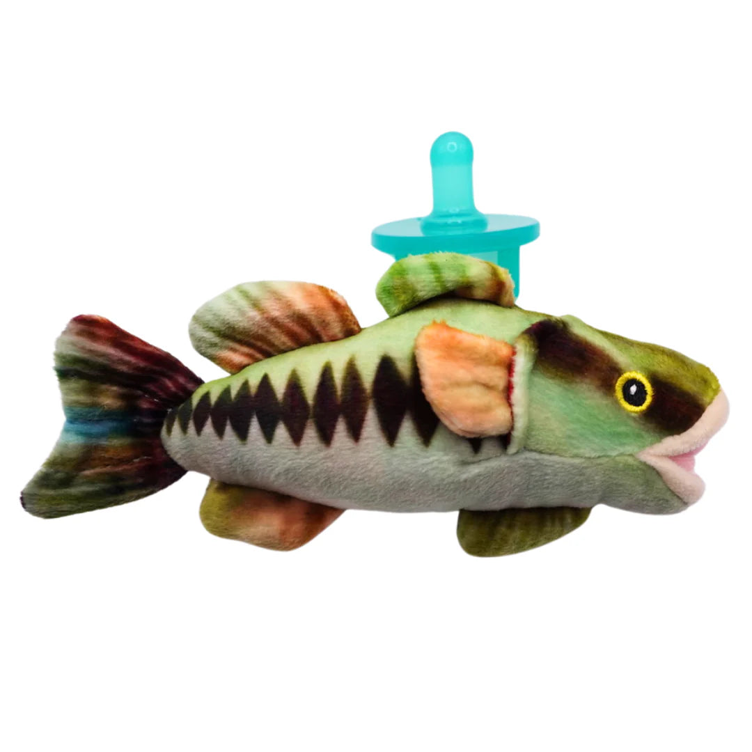 Bass Fish Pacifier Toy & Clip