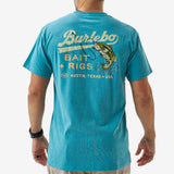 Burlebo Heather Cyan Bait & Rigs Short Sleeve Mens Shirt