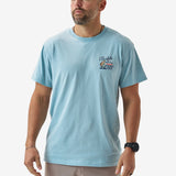Burlebo Heather Sky Blue Tackle Shop Short Sleeve Mens Shirt