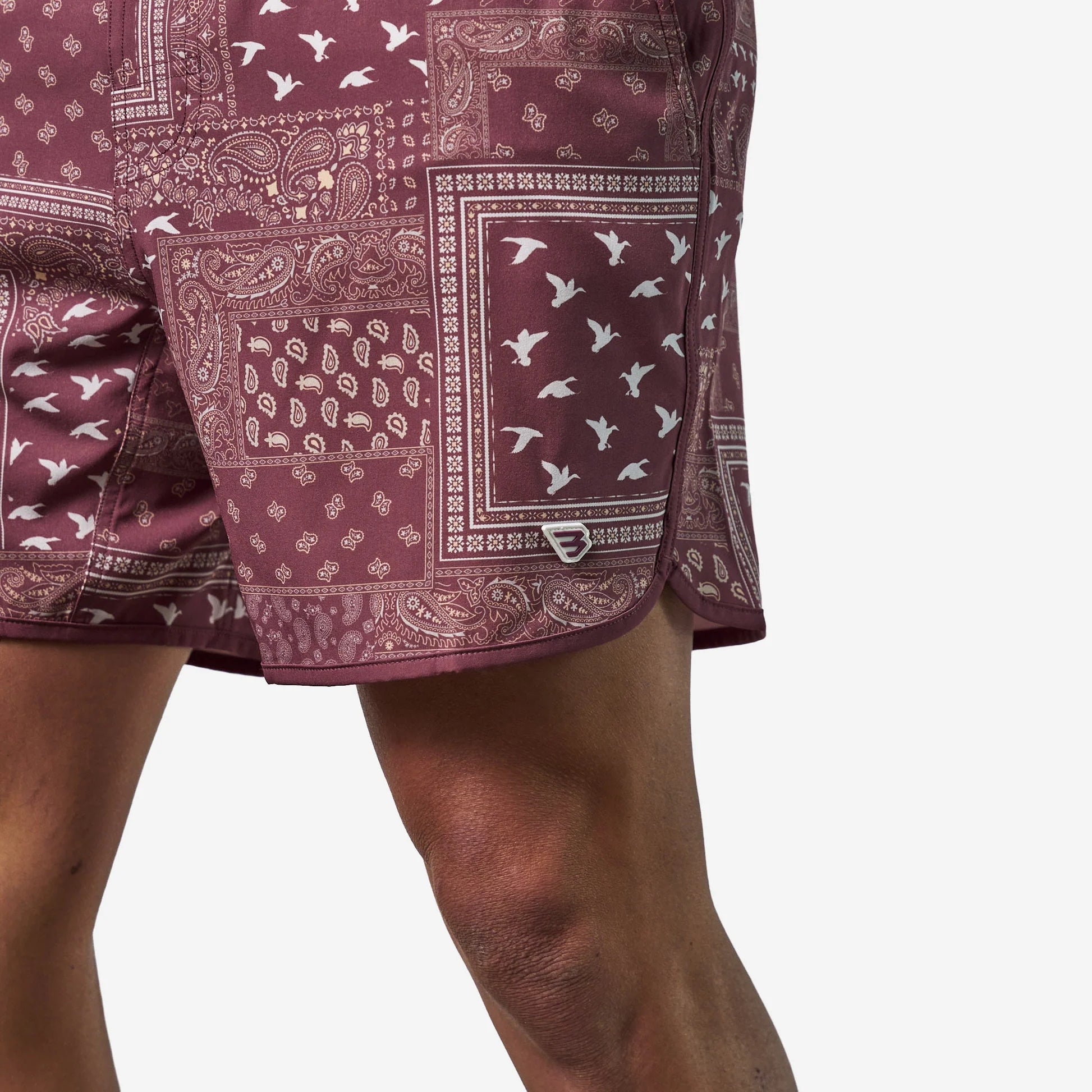 Burlebo Maroon Mens Swim Shorts Trunks