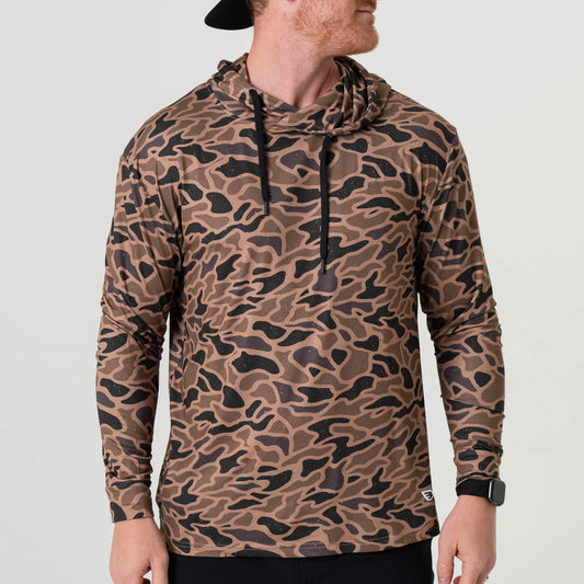 Burlebo Mens Gauge Camo Performance Hoodie