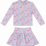 Hollis Baker Girls Lavender Bow Set