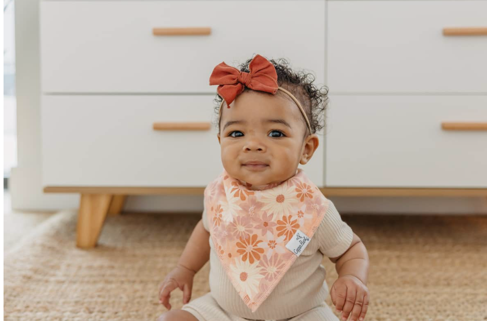 Rue Baby Bandana Bib Set (4 pack) Copper Pearl