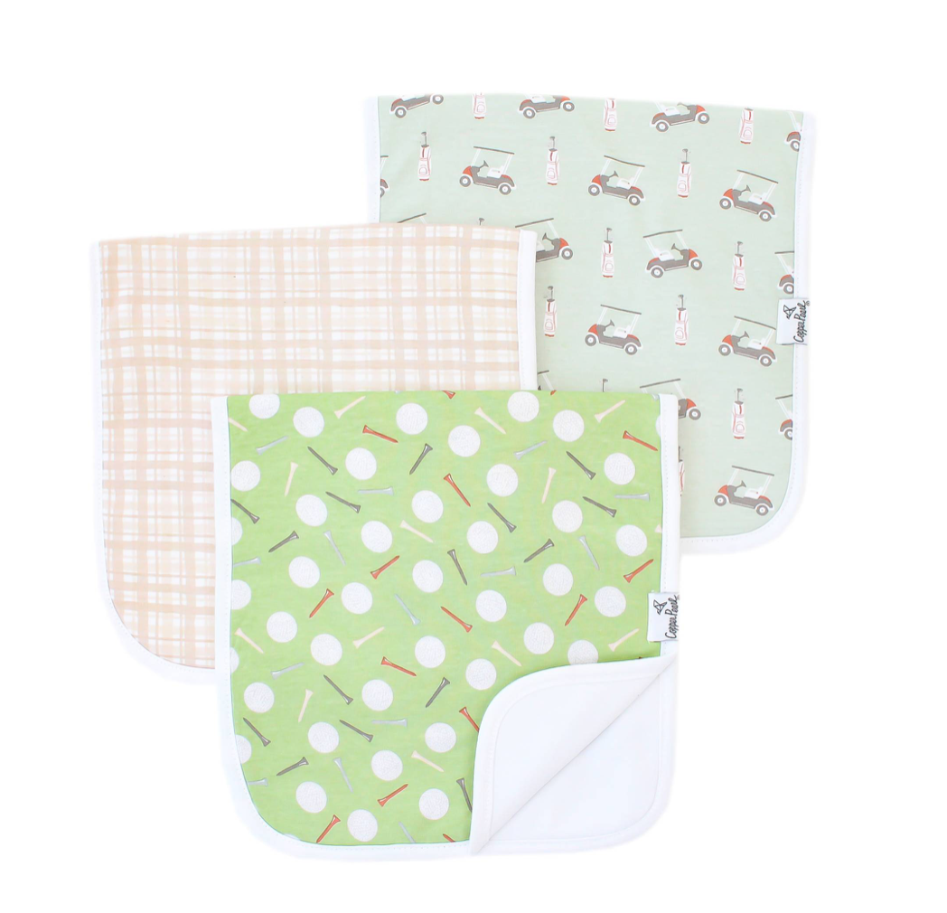 Bogey Burp Cloth Set Copper Pearl