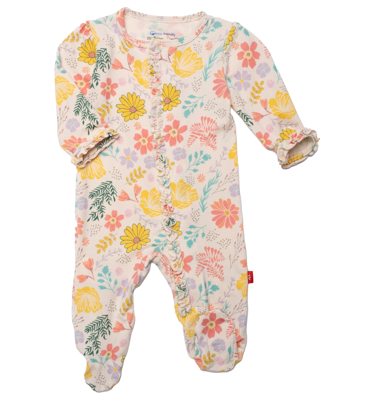 Magnetic Me Primrose Footed Girls Onesie Modal Bamboo