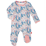 Magnetic Me Once Floral Footed Girls Onesie Modal Bamboo
