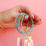 Beaded Blondes - Blues & Green Sprinkle Bracelet
