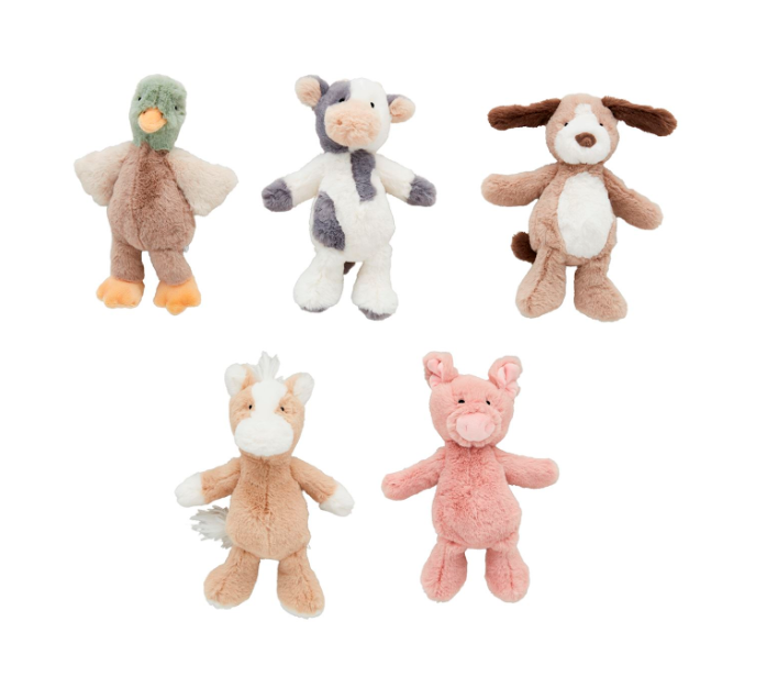 Mud Pie Farm Plush Rattle Pals