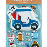 Mud Pie Blue Cart Ouch Pouch & Stickers Gift