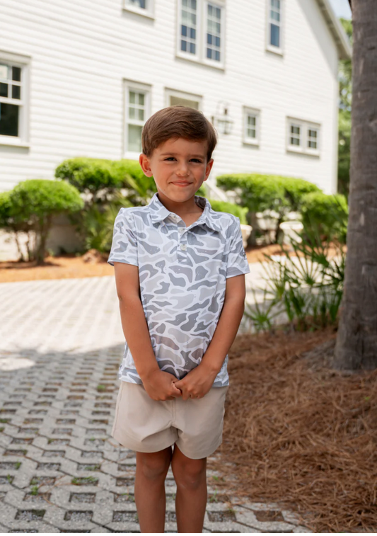 Burlebo White Camo Polo