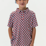 Burlebo Texas Flags Youth Boys Shirt Polo Shirt