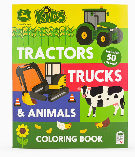 John Deere Kids Tractors, Trucks & Animals Coloring Book