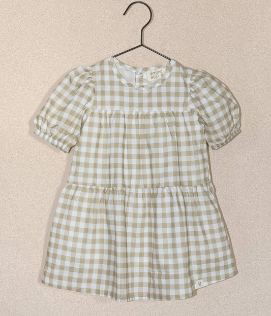 Almond Bud The Honey Gingham Toddler Dress w/ Matching Bloomers